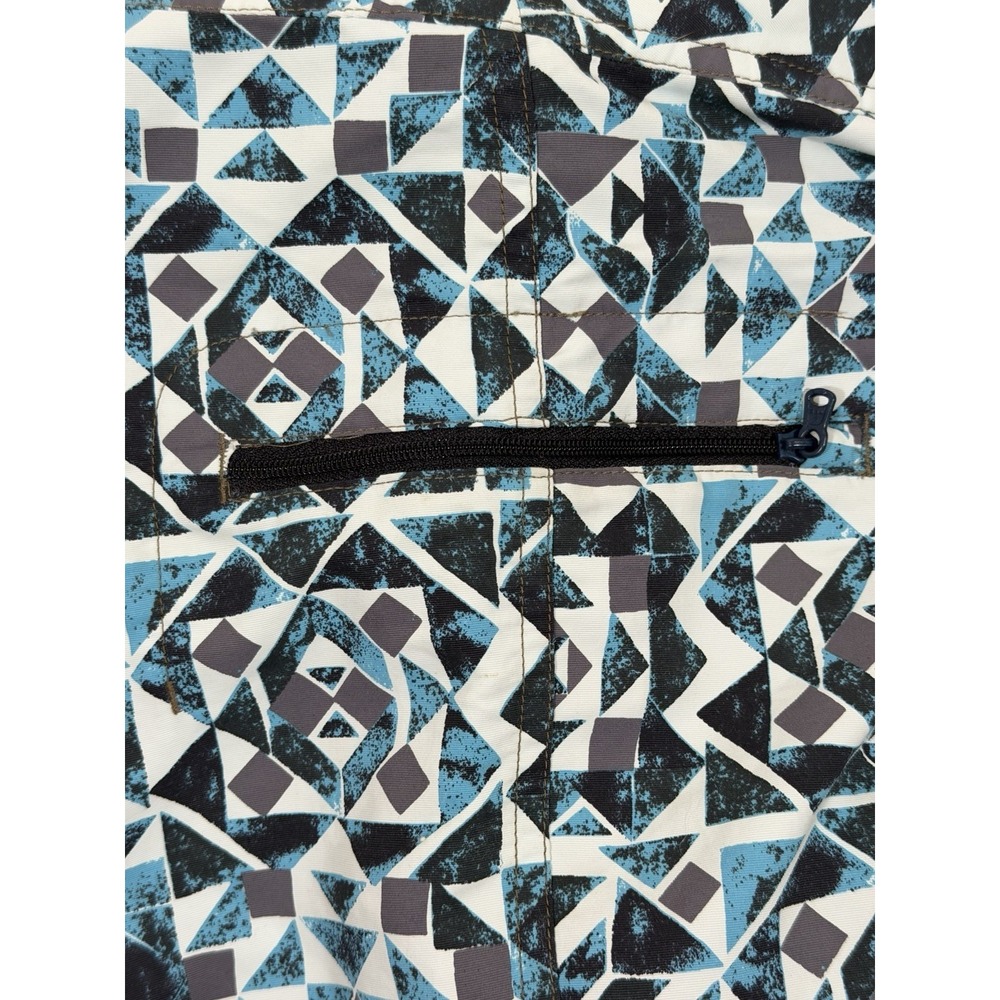 Patagonia Board Shorts Mens 38 Blue Nylon Geometric Surf Beach Gorpcore Coastal - Picture 8 of 16
